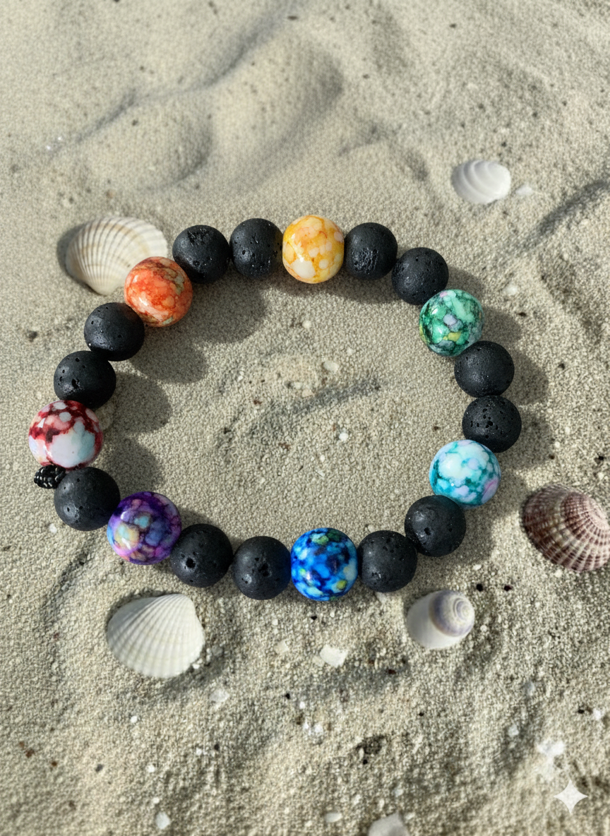 Armband - Gekleurd met zwart